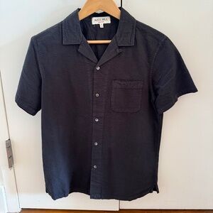 Alex Mill Camp Shirt | Black Seersucker | Size Small